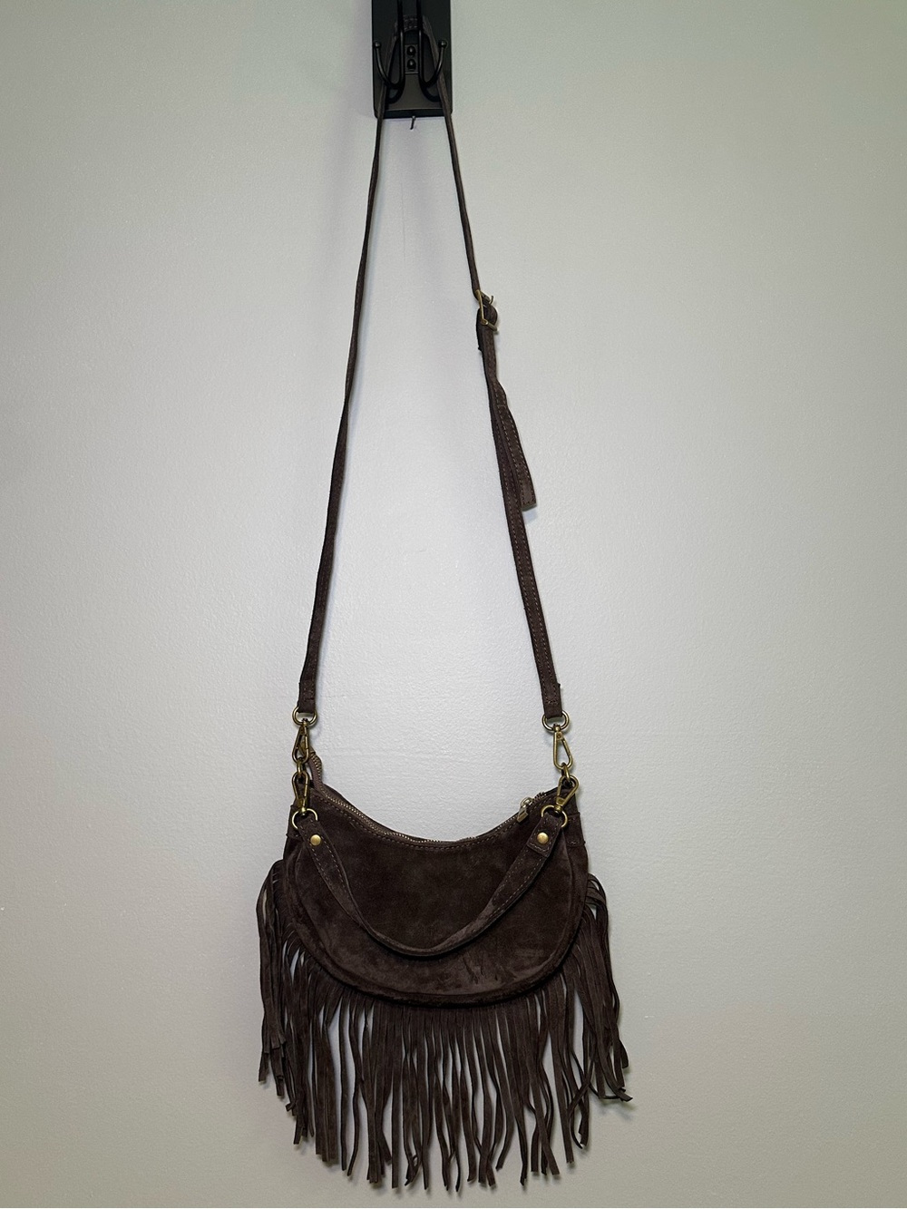 MARLON Suede Fringe Purse